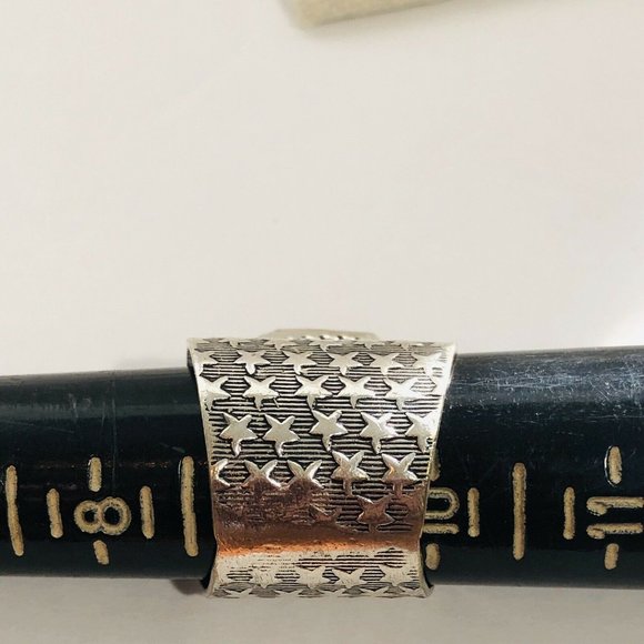 New Tourmaline Alpaca Silver Cigar Band Boho Ring - Picture 5 of 5